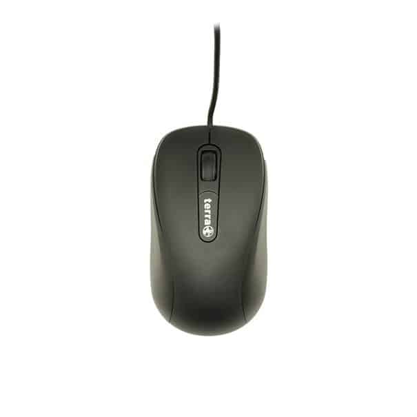 2920513 | TERRA Mouse 1500 Corded USB black 3-toetsen, symmetrisch, met kabel, 1,80m