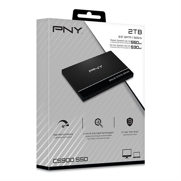 2190783 | PNY SSD 2.5" 2TB CS900 SATA 3 Retail